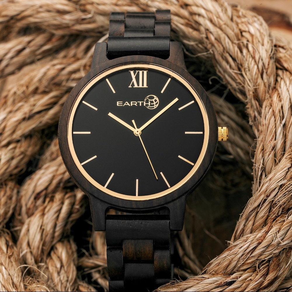 NWT All Dark Wood Eco-Friendly Unisex Watch